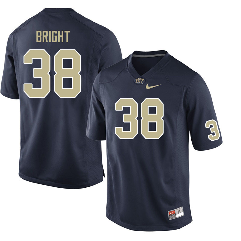 Men #38 Cam Bright Pitt Panthers College Football Jerseys Sale-Navy